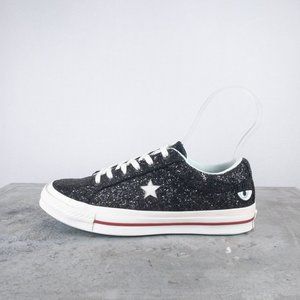 Converse One Star OX Chiara Ferragni Eyes Black Glitter Size 7 Low Top Lo